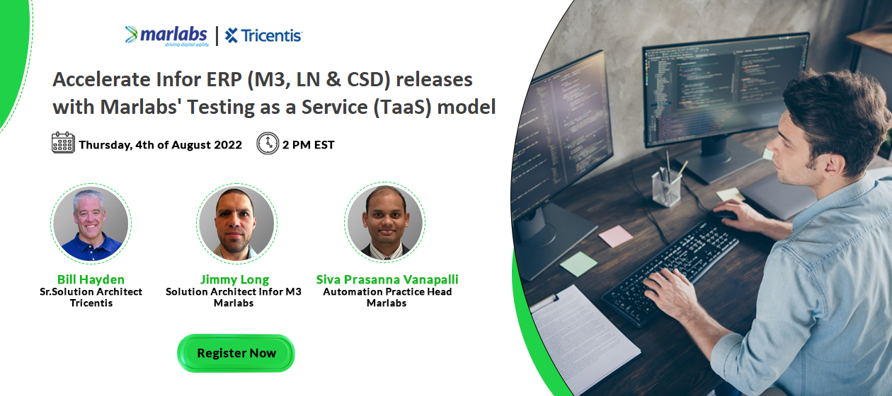 Accelerate Infor ERP releases with Marlabs Testing as a Service (TaaS) model - Webinar 03
